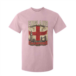 Vintage England Champions T Shirt For Kid Proud Football Fan Heritage TS12 Light Pink Print Your Wear