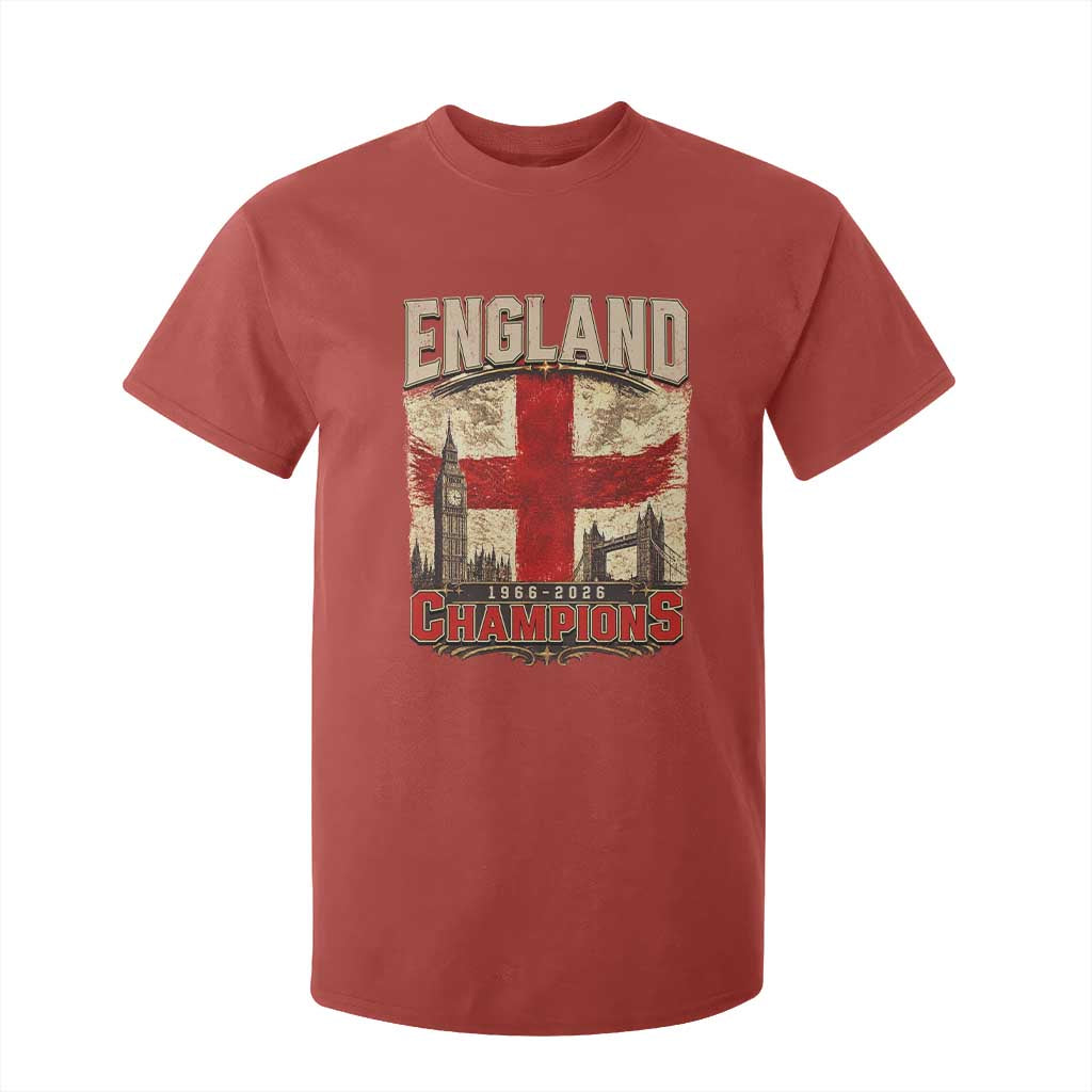Vintage England Champions T Shirt For Kid Proud Football Fan Heritage TS12 Red Print Your Wear