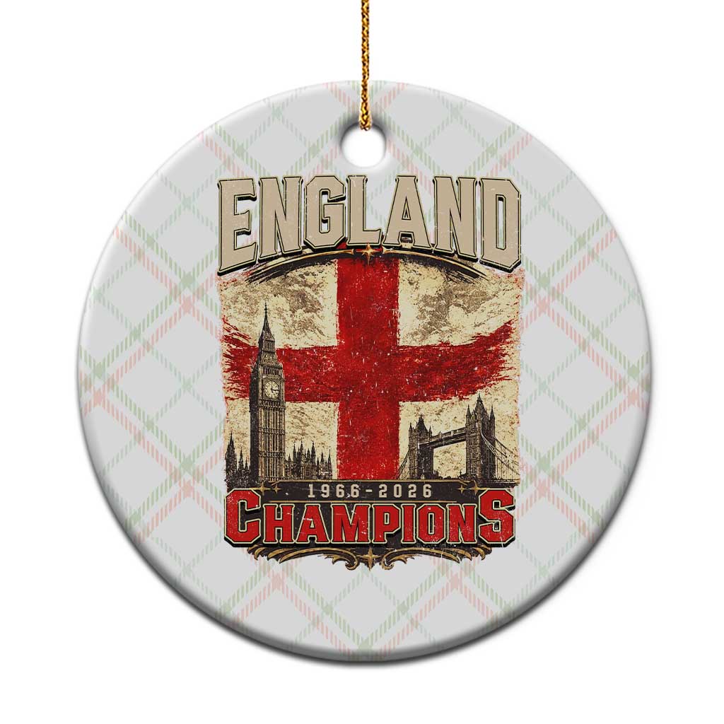 Vintage England Champions Ceramic Ornament Proud Football Fan Heritage TS12 1pc Christmas Plaid Print Your Wear