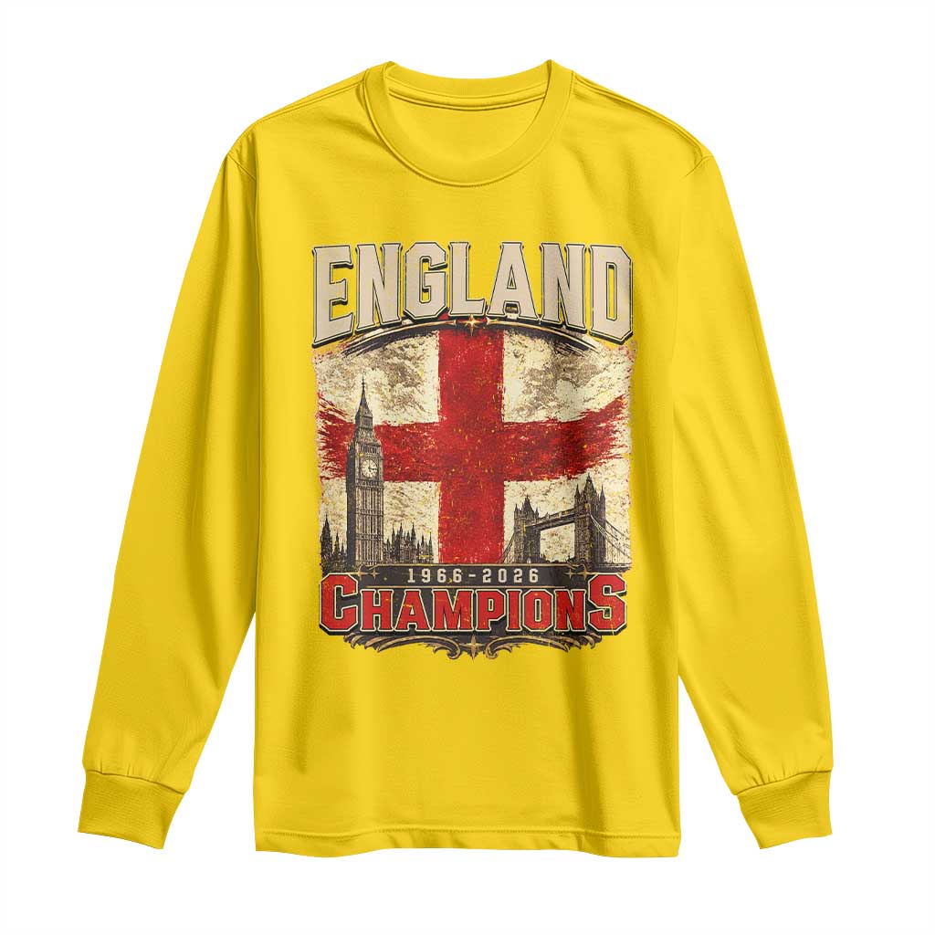 Vintage England Champions Long Sleeve Shirt Proud Football Fan Heritage TS12 Daisy Print Your Wear