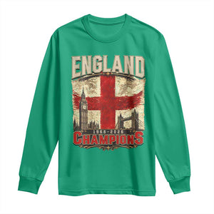 Vintage England Champions Long Sleeve Shirt Proud Football Fan Heritage TS12 Irish Green Print Your Wear