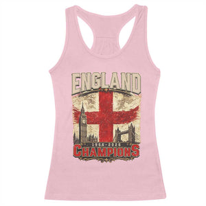 Vintage England Champions Racerback Tank Top Proud Football Fan Heritage TS12 Light Pink Print Your Wear
