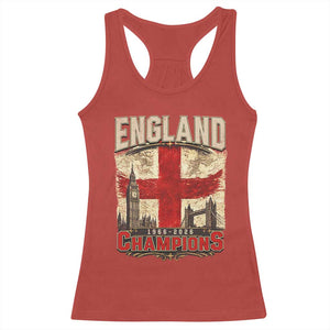 Vintage England Champions Racerback Tank Top Proud Football Fan Heritage TS12 Red Print Your Wear