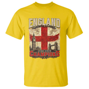 Vintage England Champions T Shirt Proud Football Fan Heritage TS12 Daisy Print Your Wear