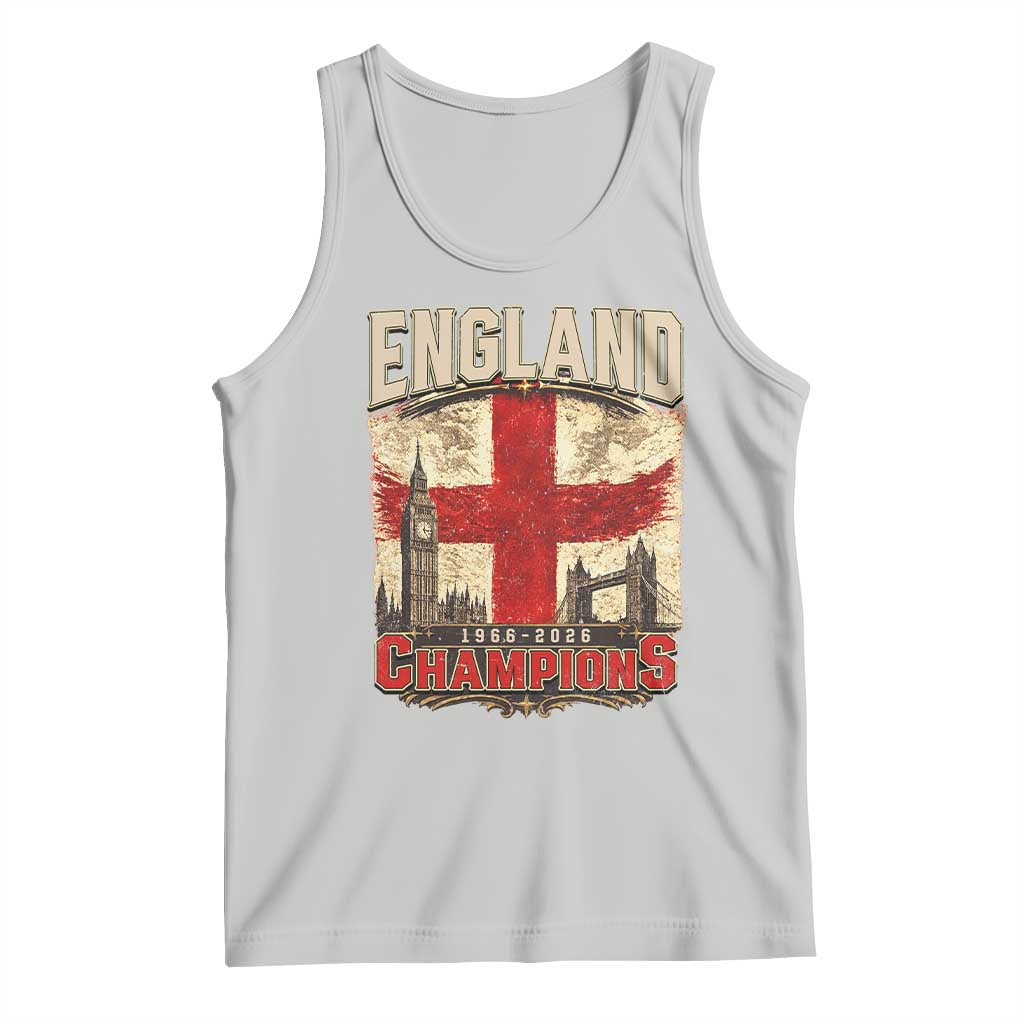 Vintage England Champions Tank Top Proud Football Fan Heritage TS12 Ash Print Your Wear