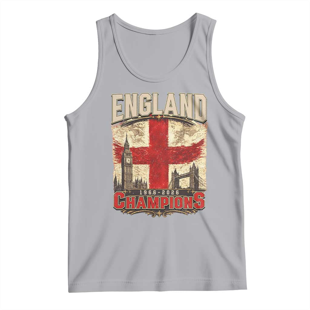 Vintage England Champions Tank Top Proud Football Fan Heritage TS12 Athletic Heather Print Your Wear