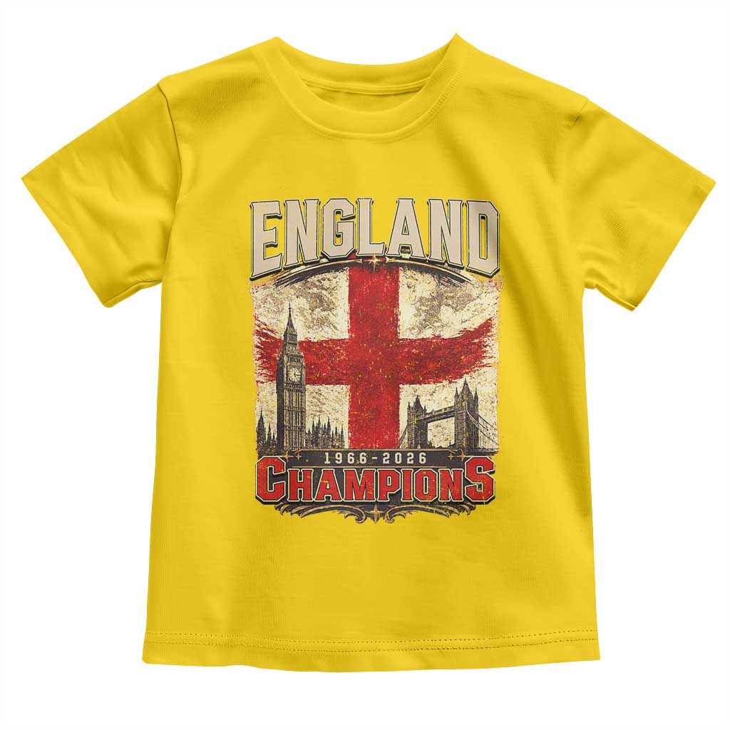 Vintage England Champions Toddler T Shirt Proud Football Fan Heritage TS12 Daisy Print Your Wear