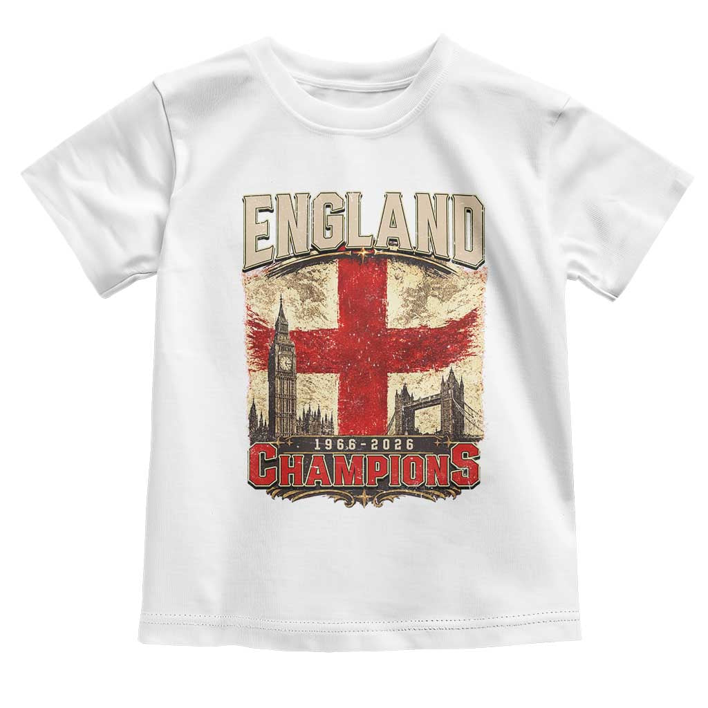 Vintage England Champions Toddler T Shirt Proud Football Fan Heritage TS12 White Print Your Wear