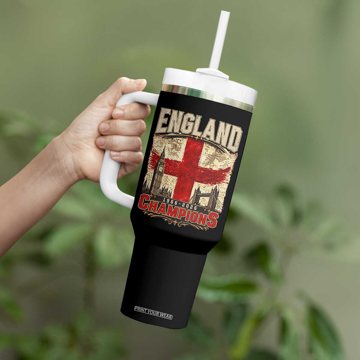 Vintage England Champions Tumbler With Handle Proud Football Fan Heritage TS12 Print Your Wear