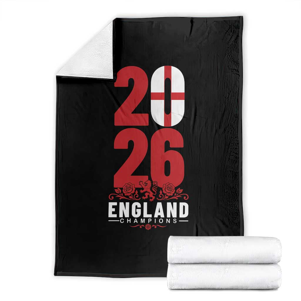 Vintage England Champions Throw Blanket Football Supporter Graphic TS12 Black Print Your Wear