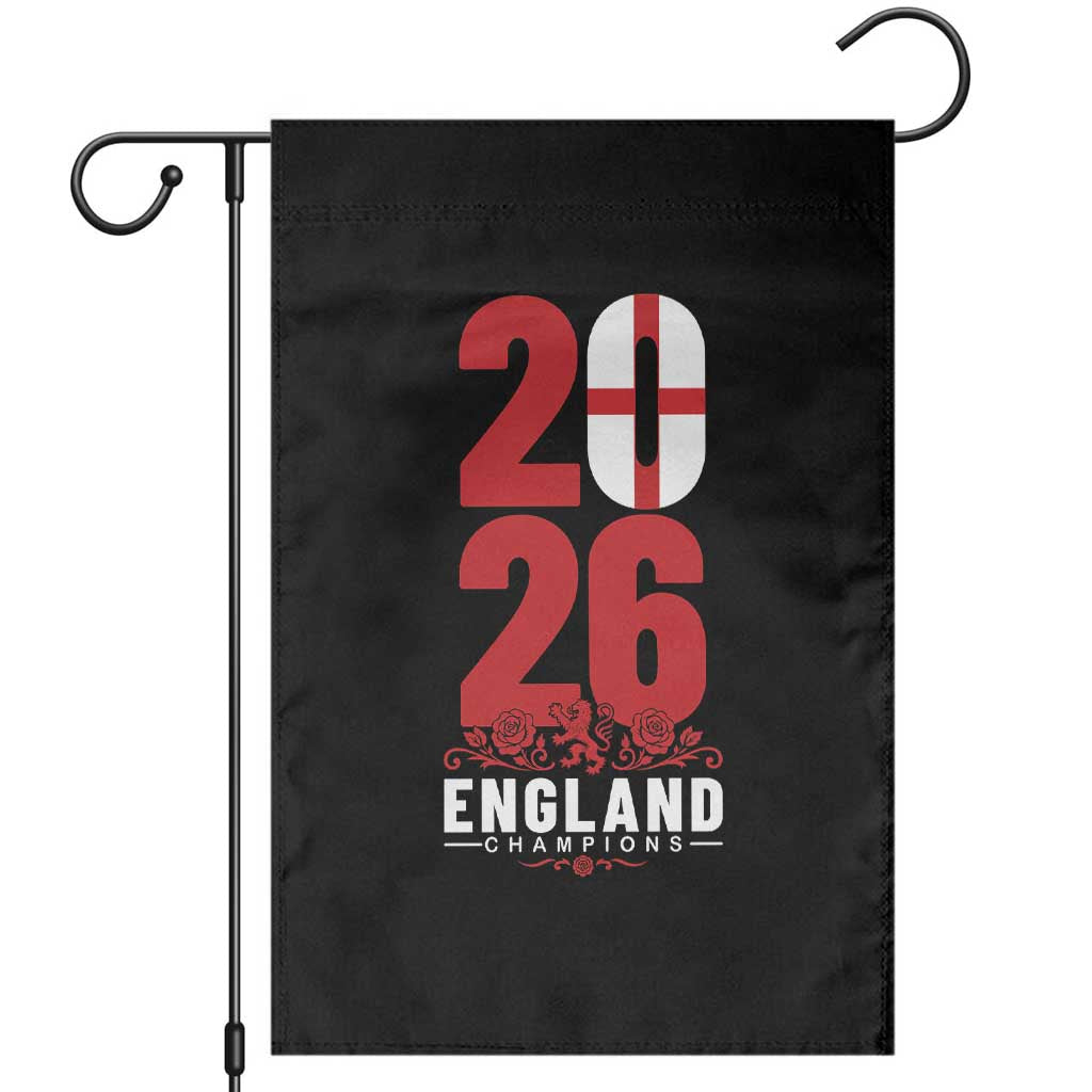 Vintage England Champions Garden Flag Football Supporter Graphic TS12 Black Print Your Wear
