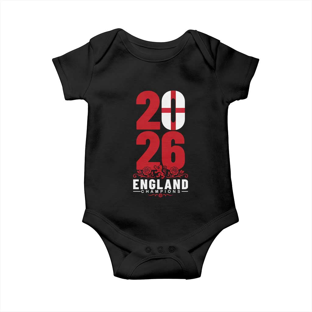 Vintage England Champions Baby Onesie Football Supporter Graphic TS12 Black Print Your Wear