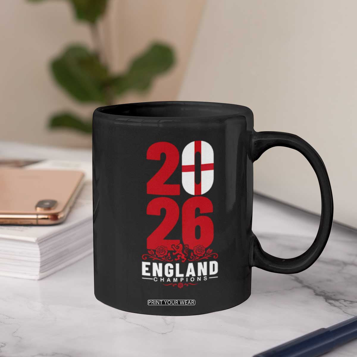 Vintage England Champions Coffee Mug Football Supporter Graphic TS12 Print Your Wear