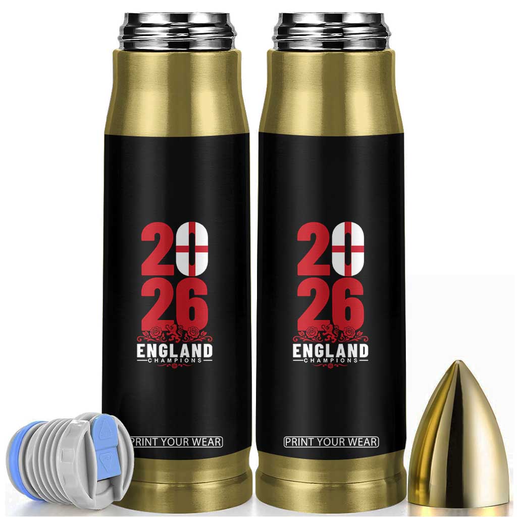 Vintage England Champions Bullet Tumbler Football Supporter Graphic TS12 Black Print Your Wear