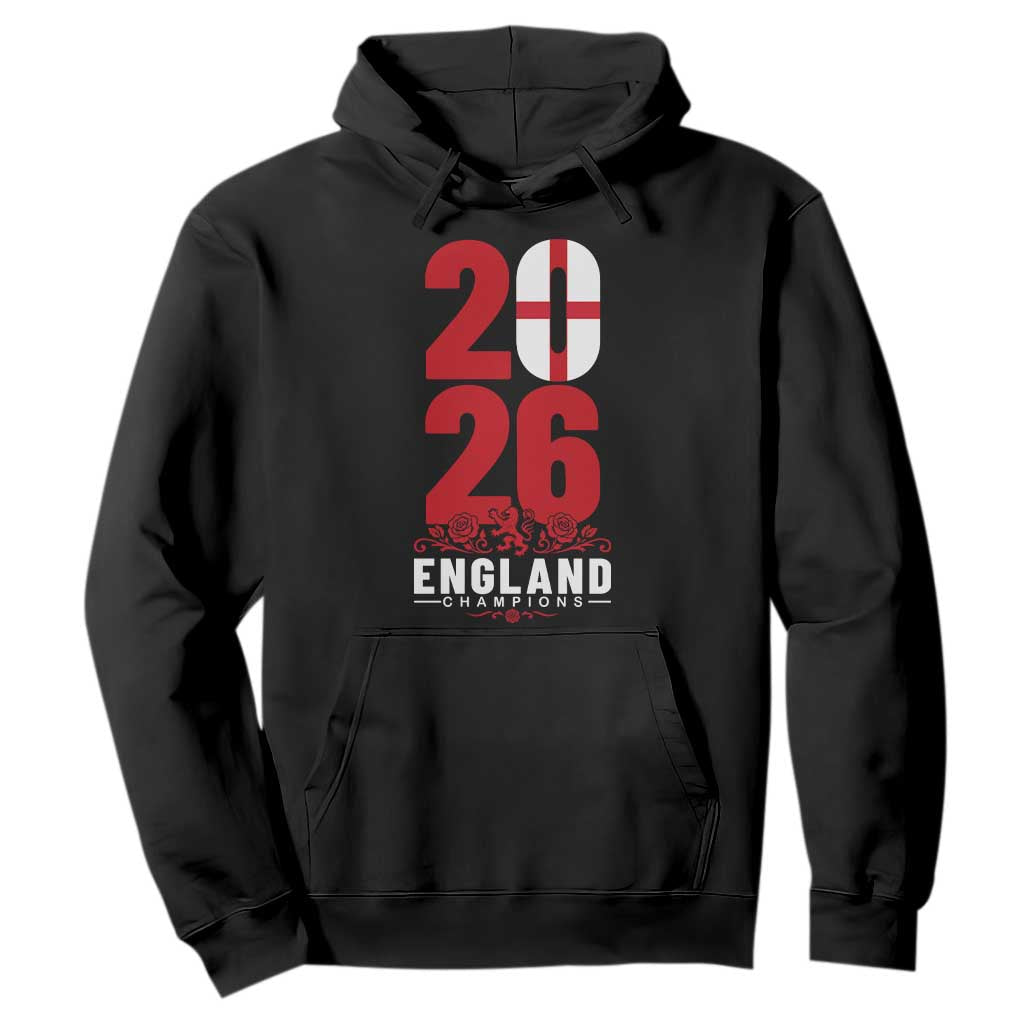 Vintage England Champions Hoodie Football Supporter Graphic TS12 Black Print Your Wear