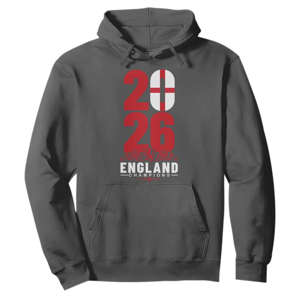 Vintage England Champions Hoodie Football Supporter Graphic TS12 Dark Heather Print Your Wear