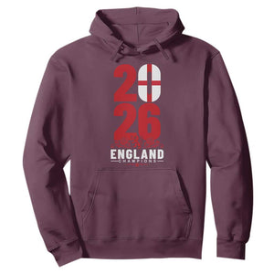 Vintage England Champions Hoodie Football Supporter Graphic TS12 Maroon Print Your Wear