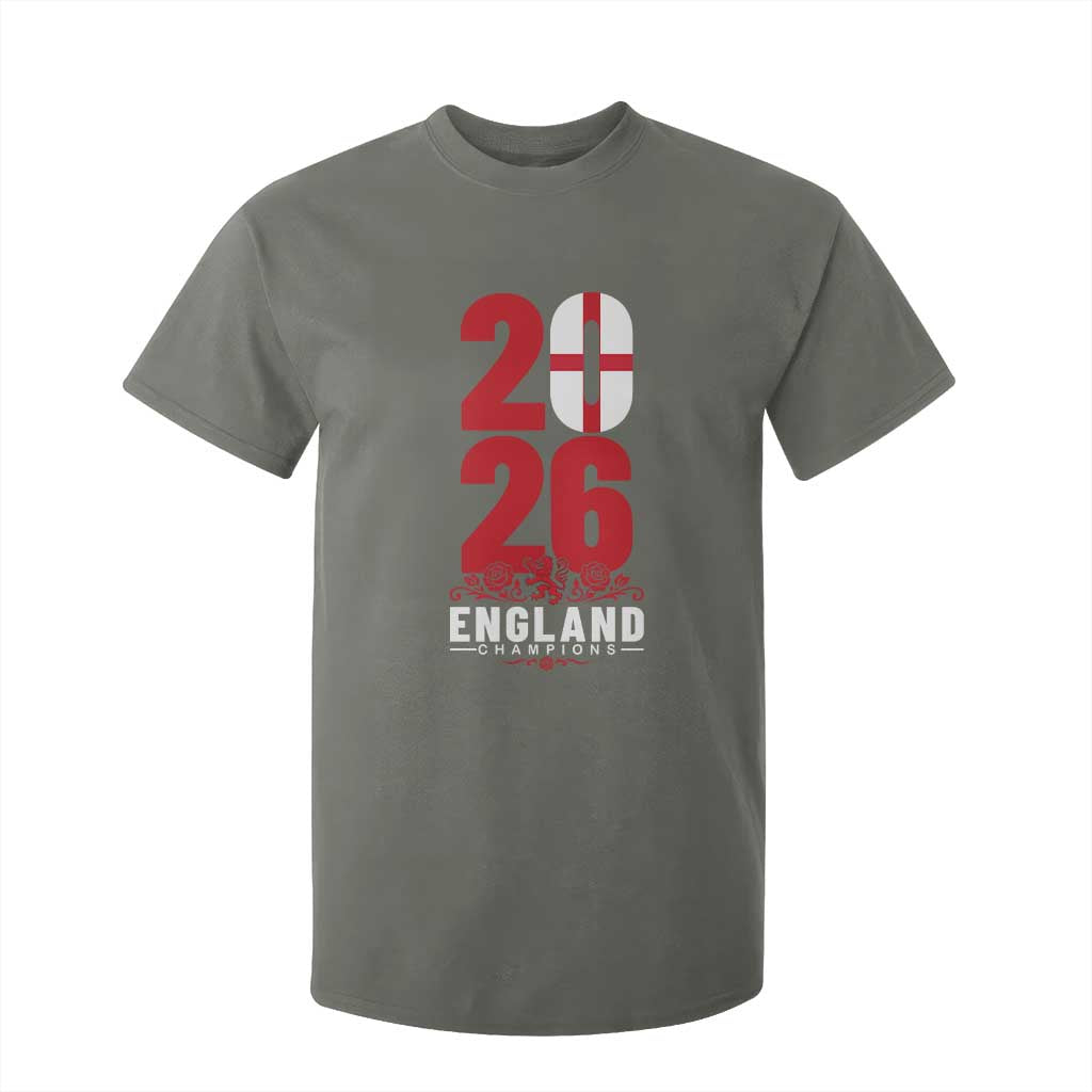Vintage England Champions T Shirt For Kid Football Supporter Graphic TS12 Military Green Print Your Wear
