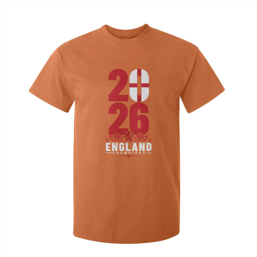 Vintage England Champions T Shirt For Kid Football Supporter Graphic TS12 Orange Print Your Wear