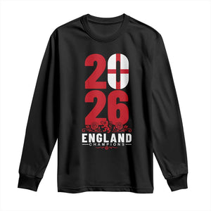 Vintage England Champions Long Sleeve Shirt Football Supporter Graphic TS12 Black Print Your Wear