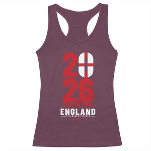 Vintage England Champions Racerback Tank Top Football Supporter Graphic TS12 Maroon Print Your Wear