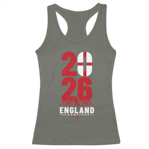 Vintage England Champions Racerback Tank Top Football Supporter Graphic TS12 Military Green Print Your Wear
