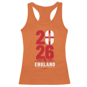 Vintage England Champions Racerback Tank Top Football Supporter Graphic TS12 Orange Print Your Wear