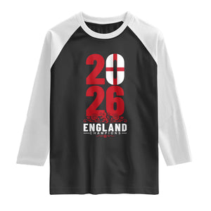 Vintage England Champions Raglan Shirt Football Supporter Graphic TS12 Black White Print Your Wear