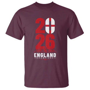 Vintage England Champions T Shirt Football Supporter Graphic TS12 Maroon Print Your Wear