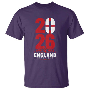 Vintage England Champions T Shirt Football Supporter Graphic TS12 Purple Print Your Wear