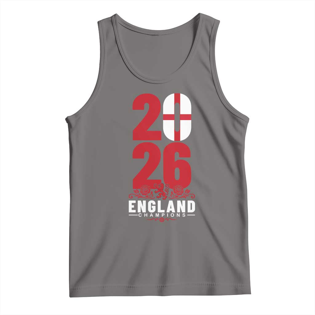 Vintage England Champions Tank Top Football Supporter Graphic TS12 Deep Heather Print Your Wear