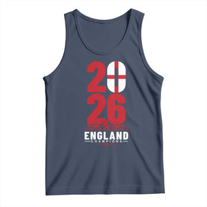 Vintage England Champions Tank Top Football Supporter Graphic TS12 Navy Print Your Wear