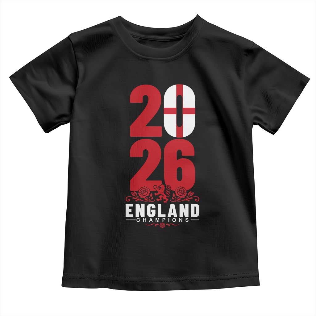 Vintage England Champions Toddler T Shirt Football Supporter Graphic TS12 Black Print Your Wear
