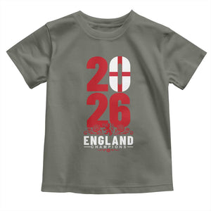 Vintage England Champions Toddler T Shirt Football Supporter Graphic TS12 Military Green Print Your Wear