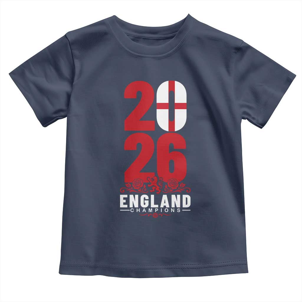 Vintage England Champions Toddler T Shirt Football Supporter Graphic TS12 Navy Print Your Wear
