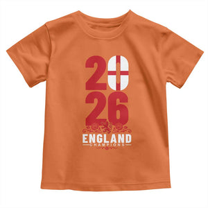 Vintage England Champions Toddler T Shirt Football Supporter Graphic TS12 Orange Print Your Wear