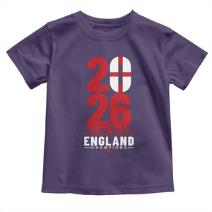 Vintage England Champions Toddler T Shirt Football Supporter Graphic TS12 Purple Print Your Wear