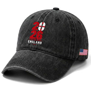 Vintage England Champions Washed Cotton Baseball Cap Football Supporter Graphic TS12 Print Your Wear