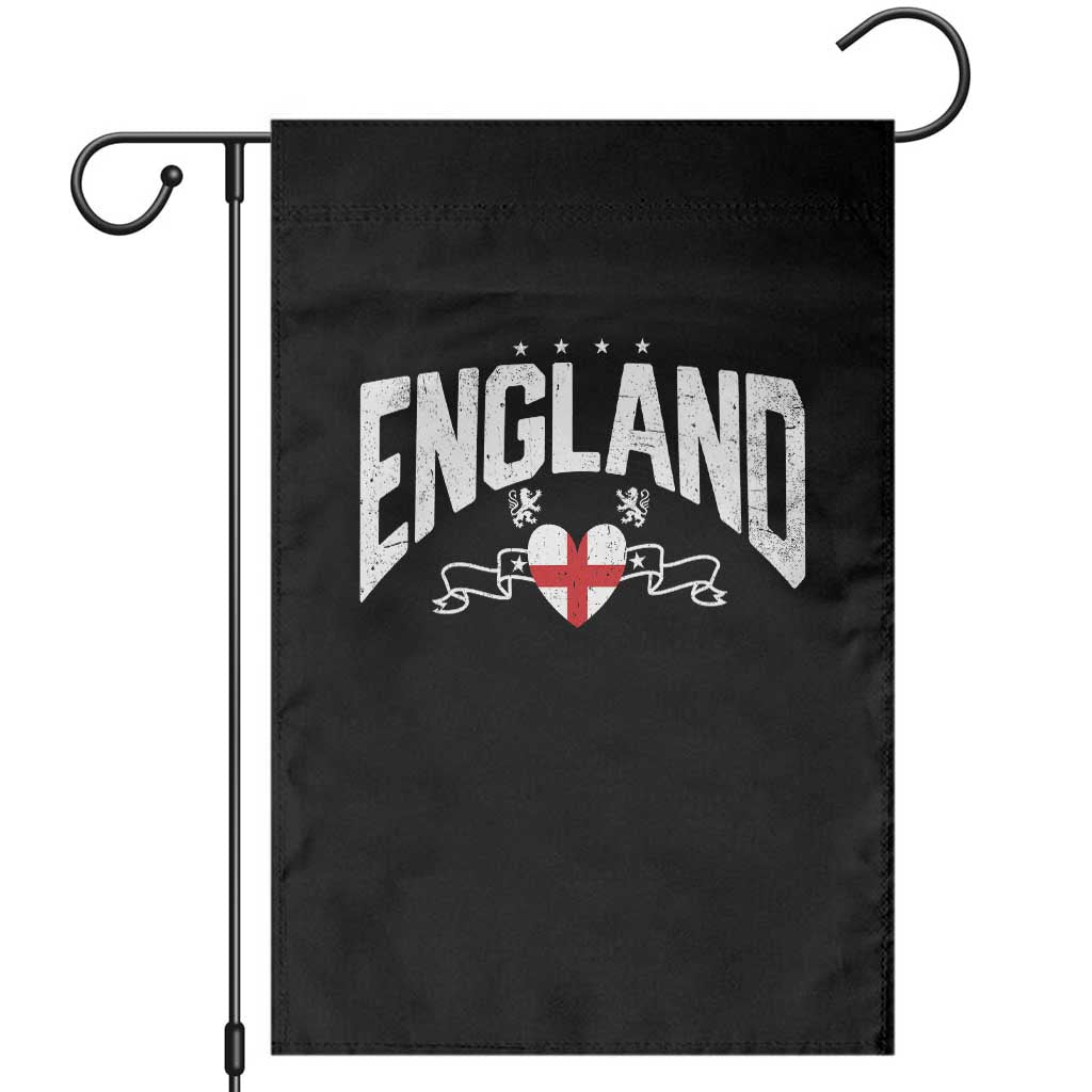 England Flag Heart Garden Flag Patriotic English Pride Graphic Gift TS12 Black Print Your Wear