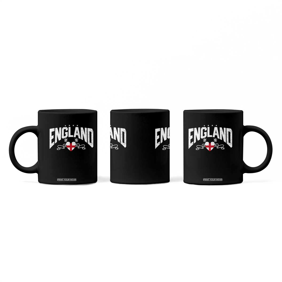 England Flag Heart Coffee Mug Patriotic English Pride Graphic Gift TS12 Print Your Wear