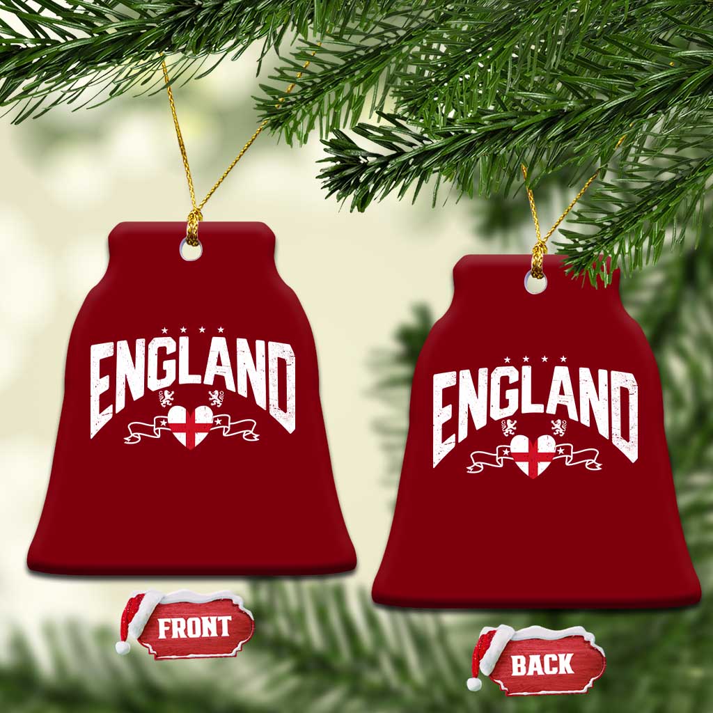 England Flag Heart Ceramic Ornament Patriotic English Pride Graphic Gift TS12 Print Your Wear