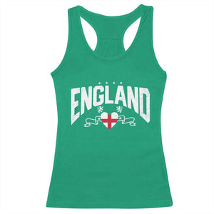 England Flag Heart Racerback Tank Top Patriotic English Pride Graphic Gift TS12 Irish Green Print Your Wear