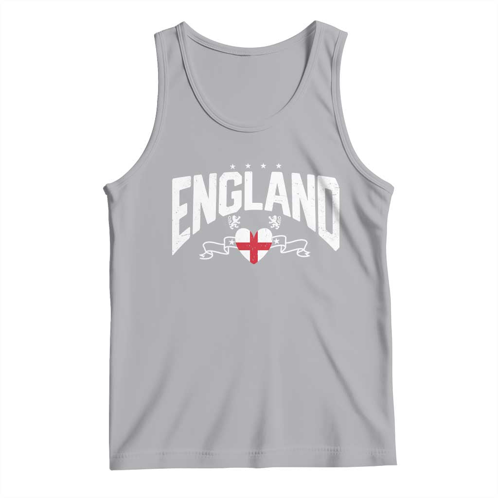 England Flag Heart Tank Top Patriotic English Pride Graphic Gift TS12 Athletic Heather Print Your Wear