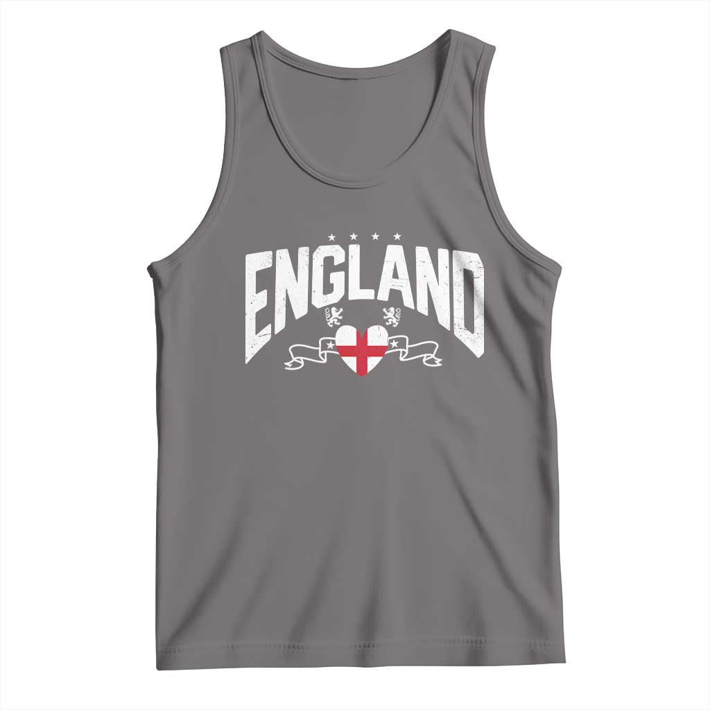England Flag Heart Tank Top Patriotic English Pride Graphic Gift TS12 Deep Heather Print Your Wear