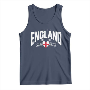 England Flag Heart Tank Top Patriotic English Pride Graphic Gift TS12 Navy Print Your Wear