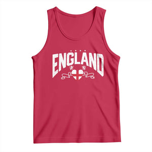 England Flag Heart Tank Top Patriotic English Pride Graphic Gift TS12 Red Print Your Wear
