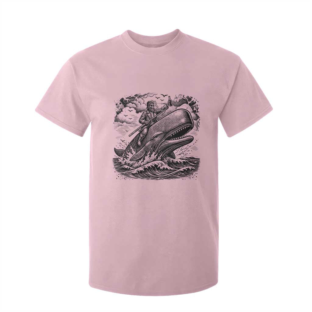 Funny Skeleton Whale Rider T Shirt For Kid Dark Maritime Gothic Vintage Nautical Graphic