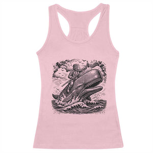 Funny Skeleton Whale Rider Racerback Tank Top Dark Maritime Gothic Vintage Nautical Graphic