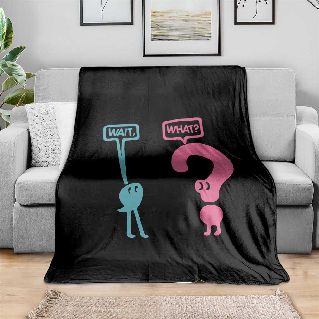 Wait What Grammar English Teacher Throw Blanket Funny Punctuation Gift