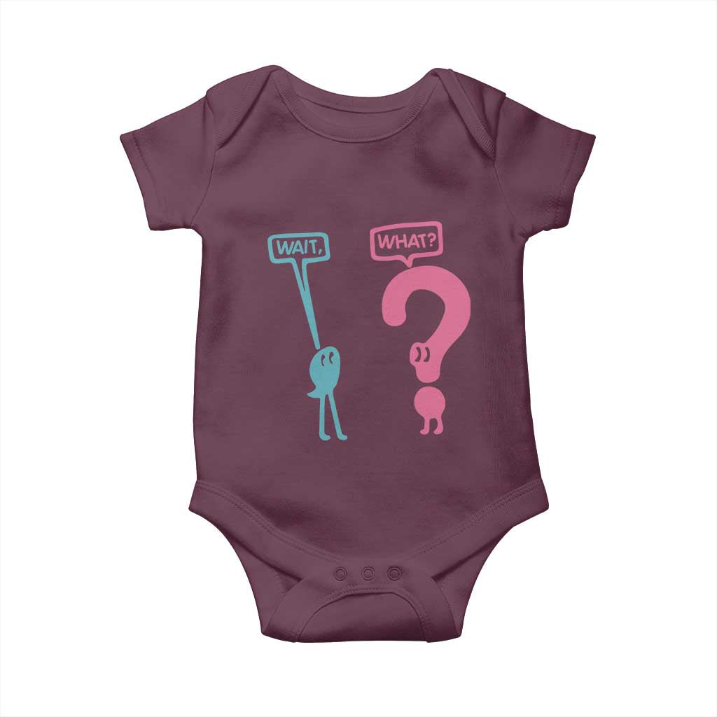 Wait What Grammar English Teacher Baby Onesie Funny Punctuation Gift